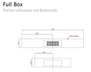 Silverline FBUD 104 W Full Box, Deckenhaube, weiss/Weissglas. Mit 5 Jahren Garantie!