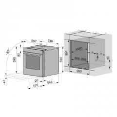 V-ZUG Combair V6000 60, Backofen, Spiegelglas, grifflos, WLAN, 2106800007, 10 JAHRE GARANTIE!