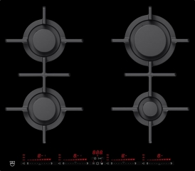 V-ZUG GAS641GSAZ, Gas-Kochfeld, Dual Design Black, 3107160415, 10 JAHRE GARANTIE!