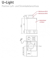 Silverline U-Light ULL 683 W, Lfterbaustein, Weissglas. Mit 5 Jahren Garantie!