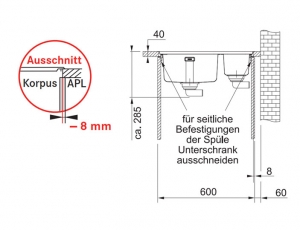 Ausstellungsstck Franke Mythos MTX 260 A Einbausple - SlimTop, 127.0303.727