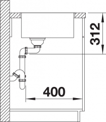 Blanco Subline 500-IF SteelFrame Silgranit PuraDur, Edelstahlrahmen Flachrand, Farbe anthrazit, InFino Ablauf, 524108