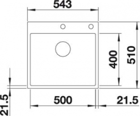 Blanco Subline 500-IF/A SteelFrame Silgranit PuraDur, Edelstahlrahmen, Flachrand, Farbe anthrazit, InFino Ablauf, 524111