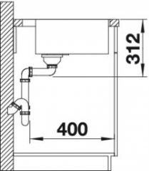 Blanco Subline 500-IF/A SteelFrame Silgranit PuraDur, Edelstahlrahmen, Flachrand, Farbe anthrazit, InFino Ablauf, 524111