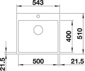 Blanco Subline 500-IF/A SteelFrame Silgranit PuraDur, Edelstahlrahmen Flachrand, ohne AFB, Farbe anthrazit, InFino Ablauf, 524113