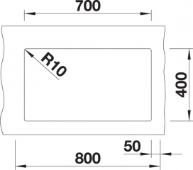 Blanco Subline 700-U Silgranit PuraDur 2, Farbe anthrazit, InFino Ablauf, 523442