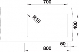 Blanco Subline 700-U Level Silgranit PuraDur 2, Farbe anthrazit, InFino Ablauf, 523452