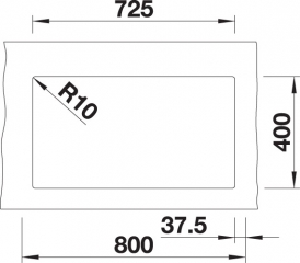 Blanco Subline 350/350-U Silgranit PuraDur 2, Farbe anthrazit, InFino Ablauf, 523574