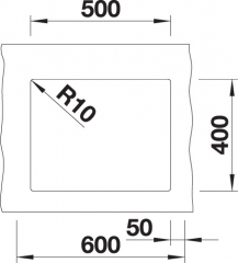 Blanco Subline 500-U Silgranit PuraDur 2, Farbe weiss, InFino Ablauf, 523436