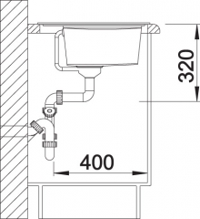 Blanco Zenar XL 6 S Einbausple Becken links, Farbe cafe, InFino Ablauf, 524011