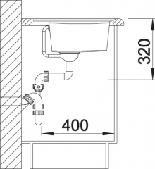 Blanco Zenar XL 6 S-F Becken rechts, flchenbndig, Farbe anthrazit, InFino Ablauf, 523902