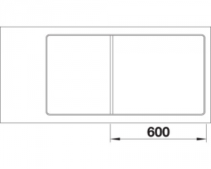 Blanco Axia III 6 S-F Silgranit PuraDur, Farbe anthrazit, Holzschneidbrett, InFino Ablauf, Becken rechts, 523483