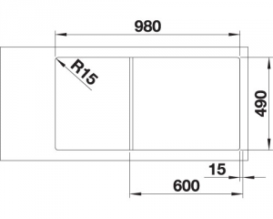 Blanco Axia III XL 6 S Silgranit PuraDur, Farbe anthrazit, Glasschneidbrett, InFino Ablauf, 523510