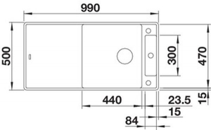 Blanco Axia III XL 6 S-F Silgranit PuraDur, Farbe anthrazit, Holzschneidbrett, InFino Ablauf, 523520