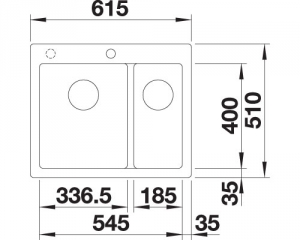 Blanco Pleon 6 Split Silgranit PuraDur, Farbe anthrazit, InFino Ablauf, 523696