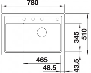 Blanco Zenar XL 6 S Compact Silgranit PuraDur, Farbe anthrazit, InFino Ablauf, 523774