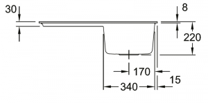 Villeroy & Boch Siluet 45 flat, Farbe i4 Graphit, Classicline