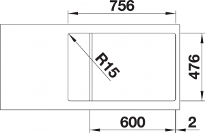 Blanco Lantos XL 6 S-IF Compact Flachrand Edelstahl Brstfinish, 523140