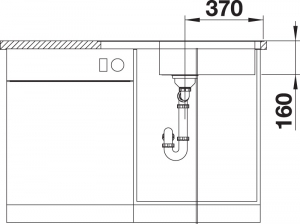 Blanco Lantos XL 6 S-IF Compact Flachrand Edelstahl Brstfinish, 523140