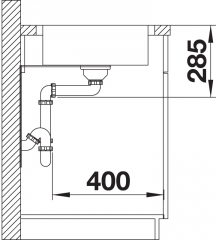 Blanco Lantos XL 6 S-IF Compact Flachrand Edelstahl Brstfinish, 523140