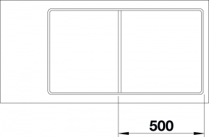 Blanco Axia III 5 S-F, flchenbndig, inkl. Glasschneidbrett, Farbe anthrazit, InFino Ablauf, 523231