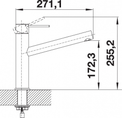 Blanco Ambis, Edelstahl gebrstet, Hochdruck, 523118