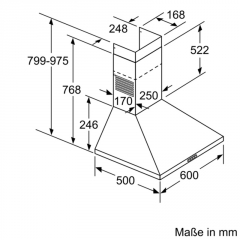 Constructa CD616650, Wandesse Walmdach, Edelstahl, 60 cm, EEK: C, mit 5 Jahren Garantie!