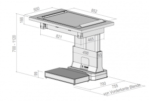 homeier all in one Downair Mistral, Tischhaube, 65cm, Umluft, 1409942, Mit 5 Jahren Garantie