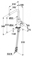 Kludi E-GO-L Sensor, schwarz matt, mit Netzstecker, Festauslauf, Hochdruck, 5023129