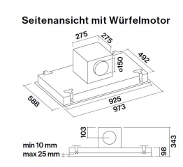 Falmec Sirio, Deckenhaube, 90 cm, Glas wei, MIT 5 JAHREN GARANTIE!