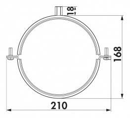 Naber COMPAIR Steel Flow SR 150 Rundkanalhalterung, 4061023