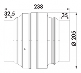 Naber COMPAIR Steel Flow Absperrvorrichtung/Brandschutzklappe 150, 4061040