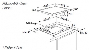 Kppersbusch KMI 8500.0 SR, 80cm, Basic Muldenlftung inkl. Motor, rahmenlos, mit 5 Jahren Garantie!