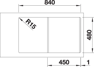 Blanco Lemis 45 S-IF Flachrand, Edelstahl Brstfinish, 523031