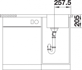 Blanco Lemis 45 S-IF Flachrand, Edelstahl Brstfinish, 523031