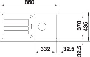 Blanco Favum 45 S Silgranit PuraDur 2, Farbe anthrazit, 524227