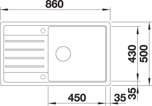 Blanco Legra XL 6 S Silgranit PuraDur 2, Farbe anthrazit, 523326