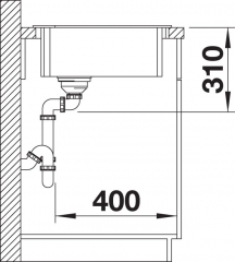 Blanco Zia 9 E Silgranit PuraDur 2, Farbe weiss, 514750