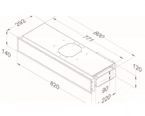 Novy Umluftbox 82 x 14 cm 7931400, wei