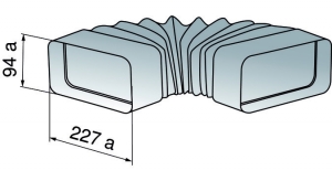 V-Zug Flexbogen flach fr Umlenkung und Drehung bis 180, 1012786