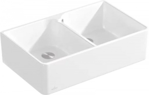 Villeroy & Boch Splstein 80 X Doppelbecken, Farbe R1 Weiss Alpin, Classicline