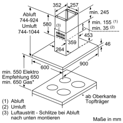 Neff IBMP965N / I96BMP5N0, Inselesse 90 cm, Edelstahl, mit 5 Jahren Garantie!