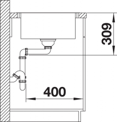 Blanco Lemis 6 XL S-IF Compact Flachrand, Edelstahl Brstfinish, 525110