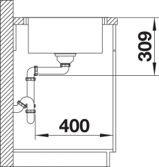 Blanco Lemis 45 S-IF Mini Flachrand, Edelstahl Brstfinish, 525114