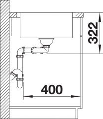 Blanco Lemis 8 S-IF Flachrand, Edelstahl Brstfinish, 523037