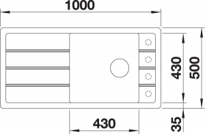 Blanco Faron XL 6 S Einbausple, Farbe anthrazit, InFino Ablauf, 524783