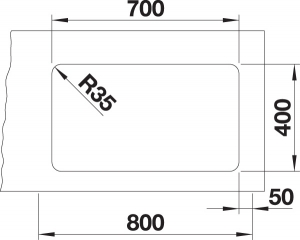 Blanco Etagon 700-U, Etagenbecken, InFino Ablauf, 524270