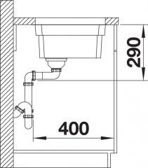 Blanco Etagon 700-U, Etagenbecken, InFino Ablauf, 524270