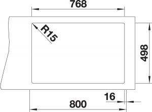 Blanco Etagon 8 Etagenbecken, Silgranit PuraDur 2, Farbe anthrazit, InFino Ablauf, 525177