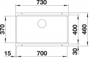 Blanco Etagon 700-U Silgranit PuraDur, Farbe anthrazit, InFino Ablauf, 525167